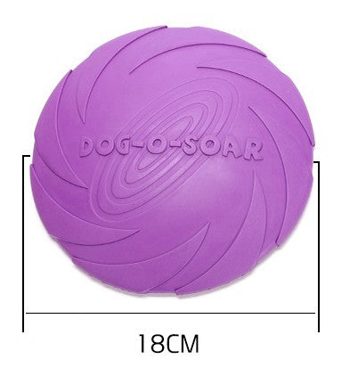 JMT-288394 Natural Rubber Dog Flying Disc – Safe Fetch Training Toy for Dogs, Durable Soft Catch Design