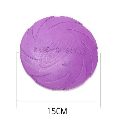 JMT-288394 Natural Rubber Dog Flying Disc – Safe Fetch Training Toy for Dogs, Durable Soft Catch Design