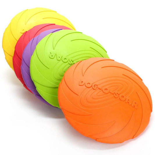 JMT-288394 Natural Rubber Dog Flying Disc – Safe Fetch Training Toy for Dogs, Durable Soft Catch Design