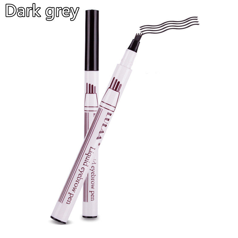 JMT-288522 Waterproof Four-Claw Eyebrow Pencil in Dark Gray - Precision Makeup Tool