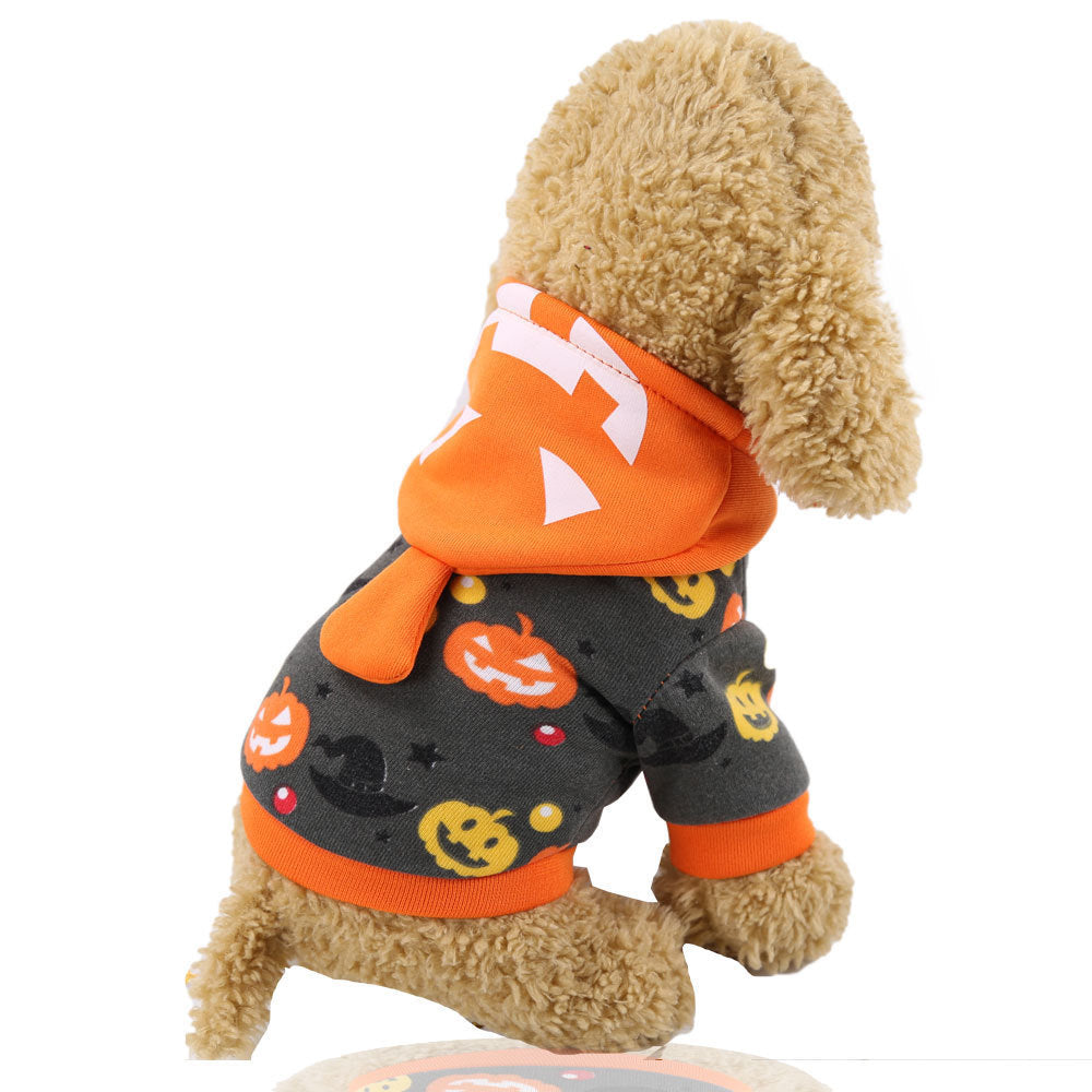 JMT-289162 Gray Pumpkin Hooded Dog Costume for Halloween and Christmas - Available in Multiple Sizes