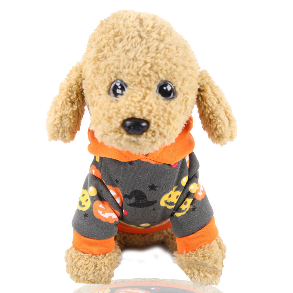 JMT-289162 Gray Pumpkin Hooded Dog Costume for Halloween and Christmas - Available in Multiple Sizes