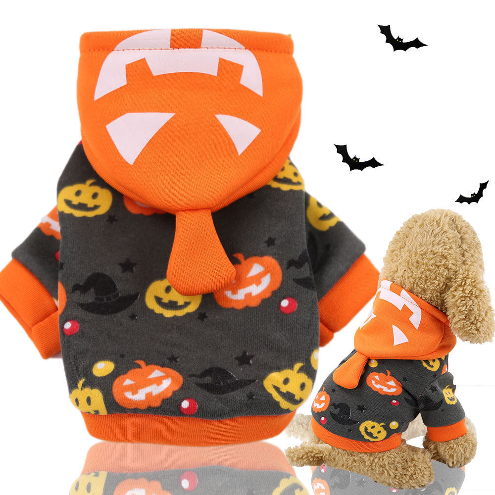 JMT-289162 Gray Pumpkin Hooded Dog Costume for Halloween and Christmas - Available in Multiple Sizes