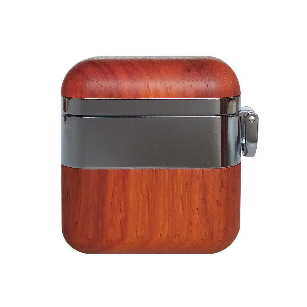JMT-289226 Wooden Wireless Bluetooth Headset Cover Compatible with iPhone Models - Lightweight & Durable Design