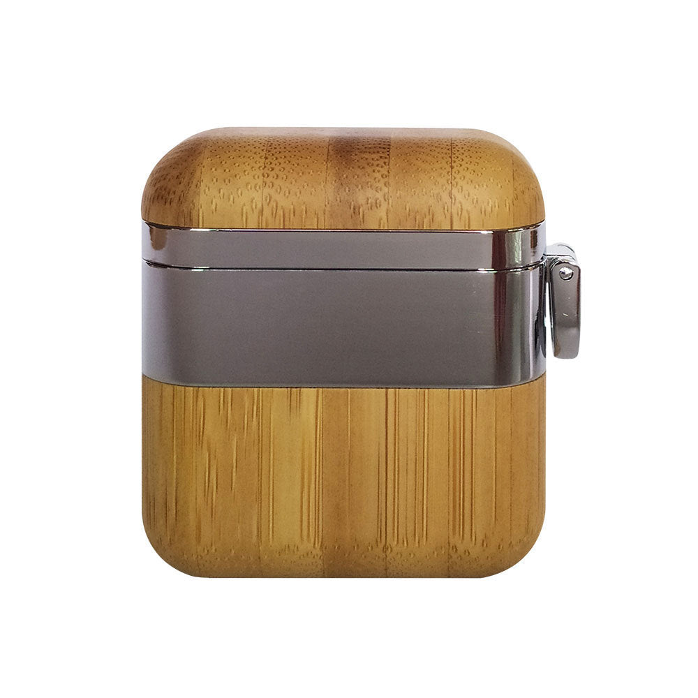 JMT-289226 Wooden Wireless Bluetooth Headset Cover Compatible with iPhone Models - Lightweight & Durable Design