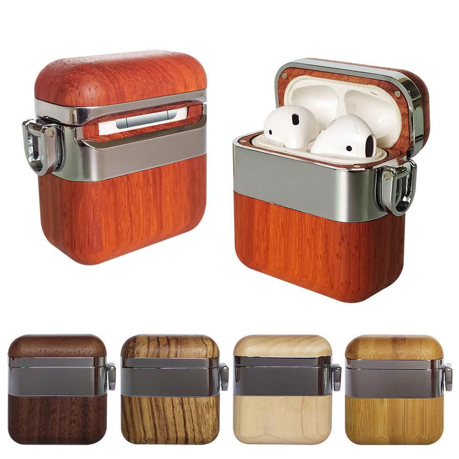 JMT-289226 Wooden Wireless Bluetooth Headset Cover Compatible with iPhone Models - Lightweight & Durable Design