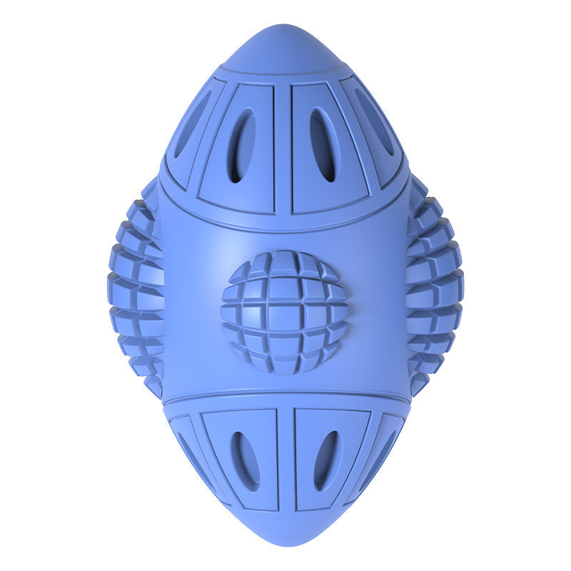 JMT-289546 Interactive Dog Toy - Space Capsule Rubber Puzzle with Vocalization and Milk Scent, Ideal for Dental Health