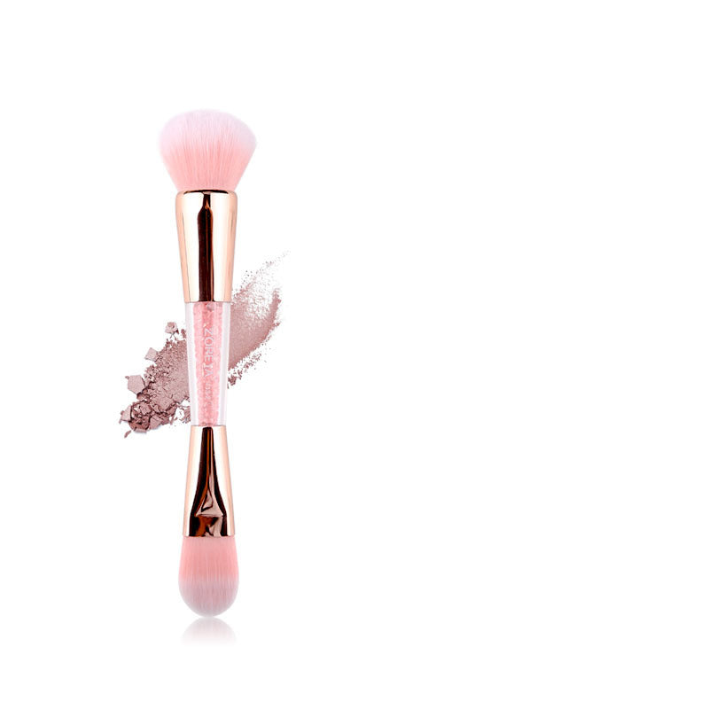 JMT-289674 Double-Ended Makeup Brush with Long Handle and Soft Fibers for Precise Application