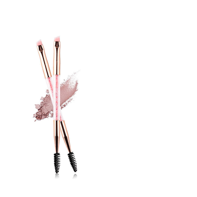 JMT-289674 Double-Ended Makeup Brush with Long Handle and Soft Fibers for Precise Application