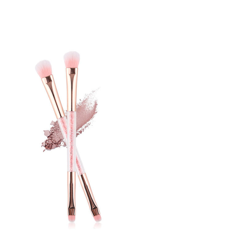 JMT-289674 Double-Ended Makeup Brush with Long Handle and Soft Fibers for Precise Application