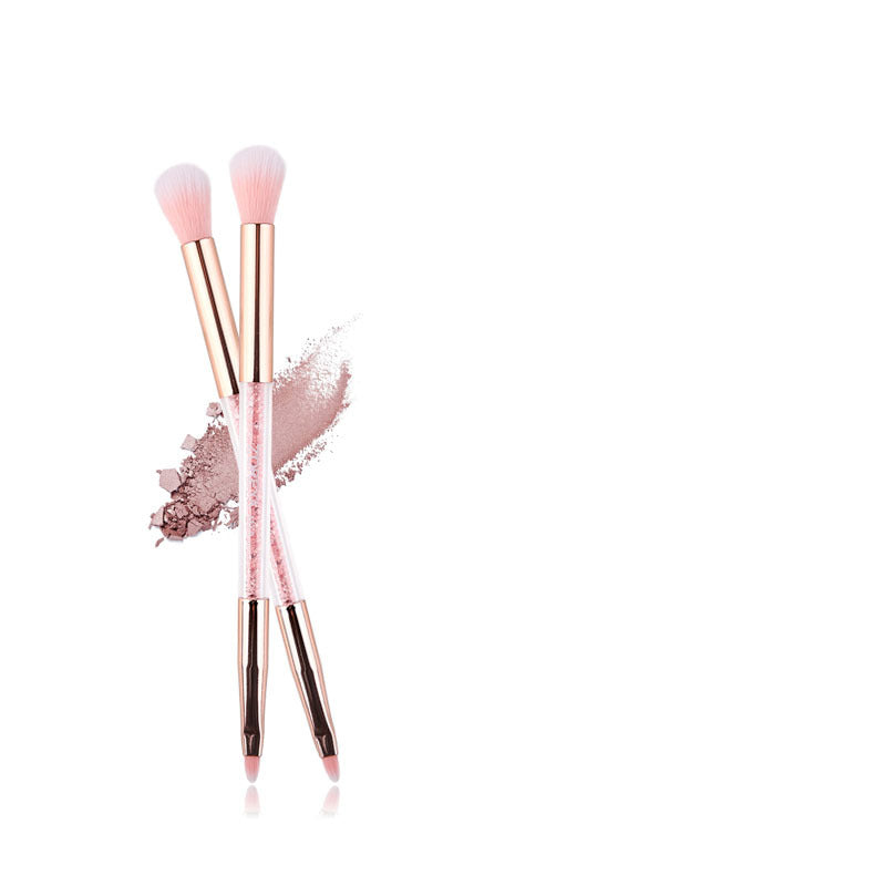 JMT-289674 Double-Ended Makeup Brush with Long Handle and Soft Fibers for Precise Application