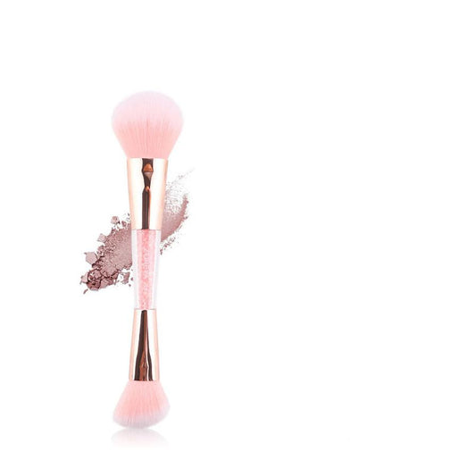 JMT-289674 Double-Ended Makeup Brush with Long Handle and Soft Fibers for Precise Application