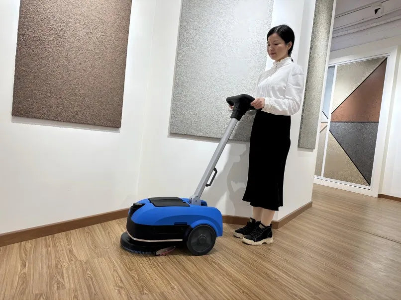 JMT-289866 Compact Walk-Behind Mini Floor Scrubber for Tile and Hard Surfaces