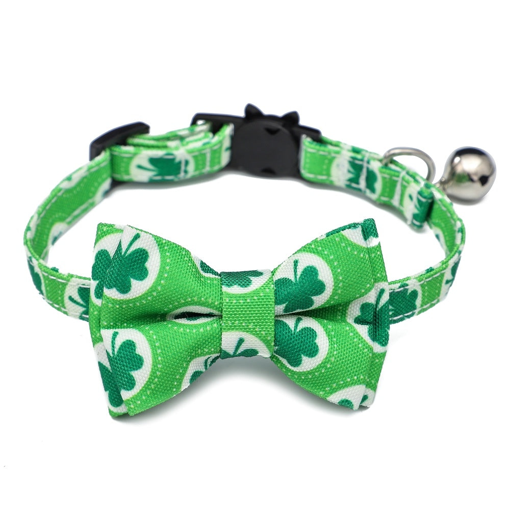 JMT-290058 Irish Festival Plaid Cat Collar in Multiple Styles - Comfortable Cloth Design for All Seasons