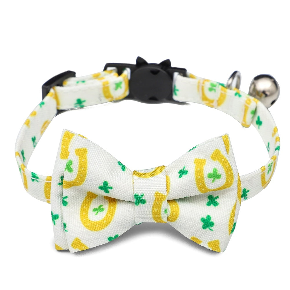 JMT-290058 Irish Festival Plaid Cat Collar in Multiple Styles - Comfortable Cloth Design for All Seasons