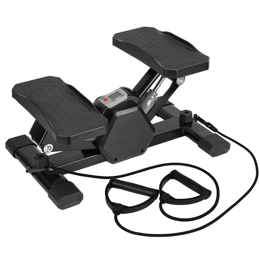 JMT-290634 Compact Mini Stepper with Resistance Bands - Quiet Home Workout Equipment with Digital Timer, Supports 330.7 lbs