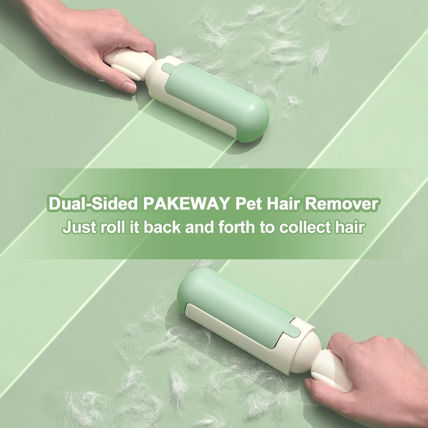 JMT-290634 Reusable Pet Hair Remover Roller with Non-Slip Handle and Self-Cleaning Base for Easy Fur Removal from Furniture and Car Seats