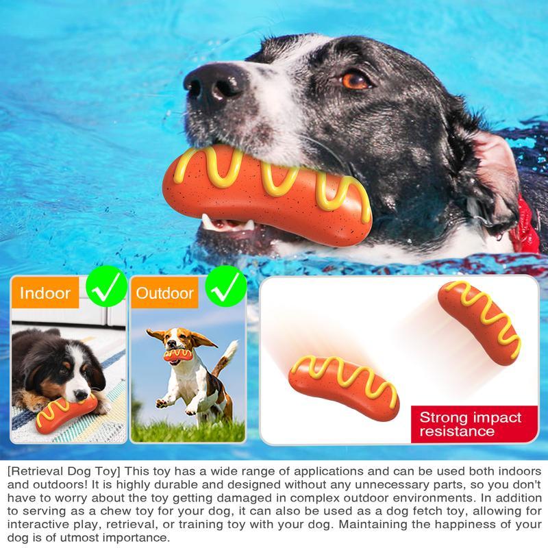 JMT-290698 Durable Indestructible Dog Chew Toy for Aggressive Chewers - Dual Function Rubber Toy for Teeth Cleaning and Squeaky Fun