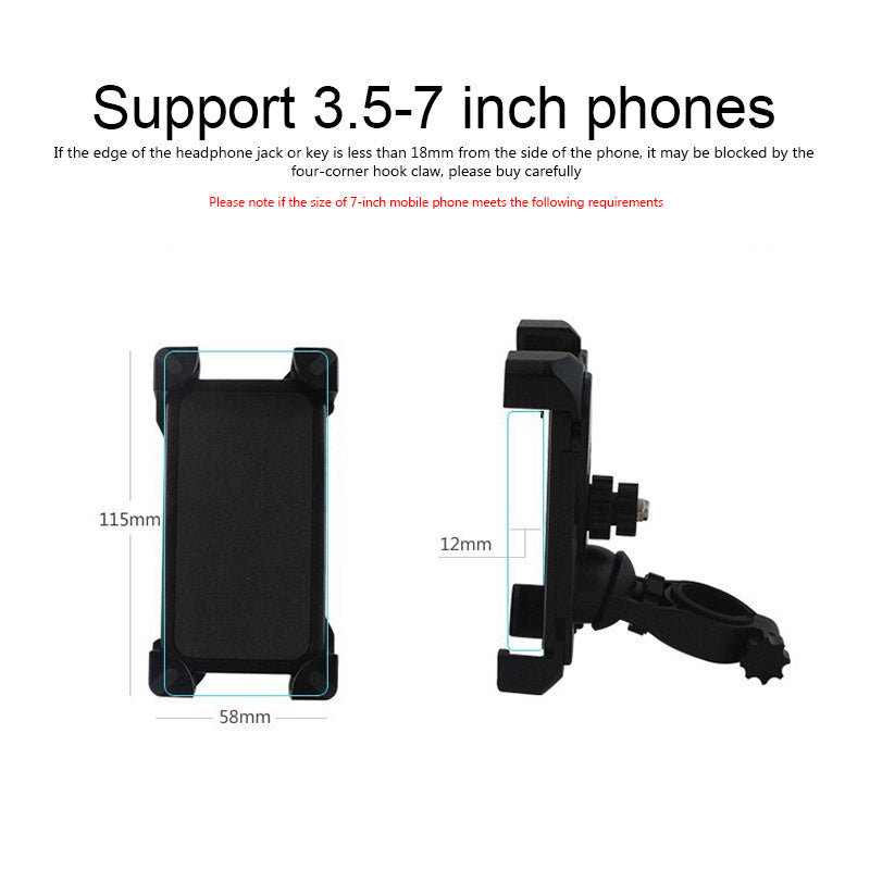 JMT-290762 Universal Bicycle Phone Holder - Adjustable Mount for Smartphones