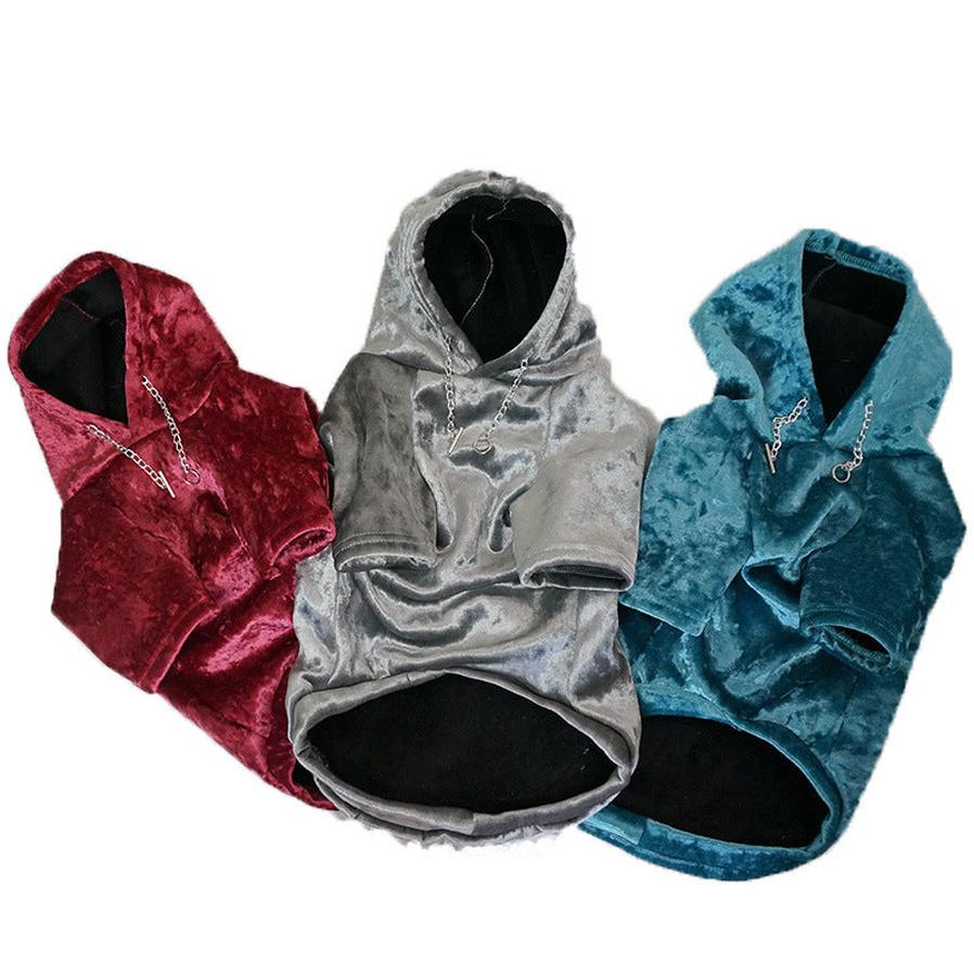 JMT-291466 Fleece Hoodie for Small Dogs in Gold Diamond Down Material