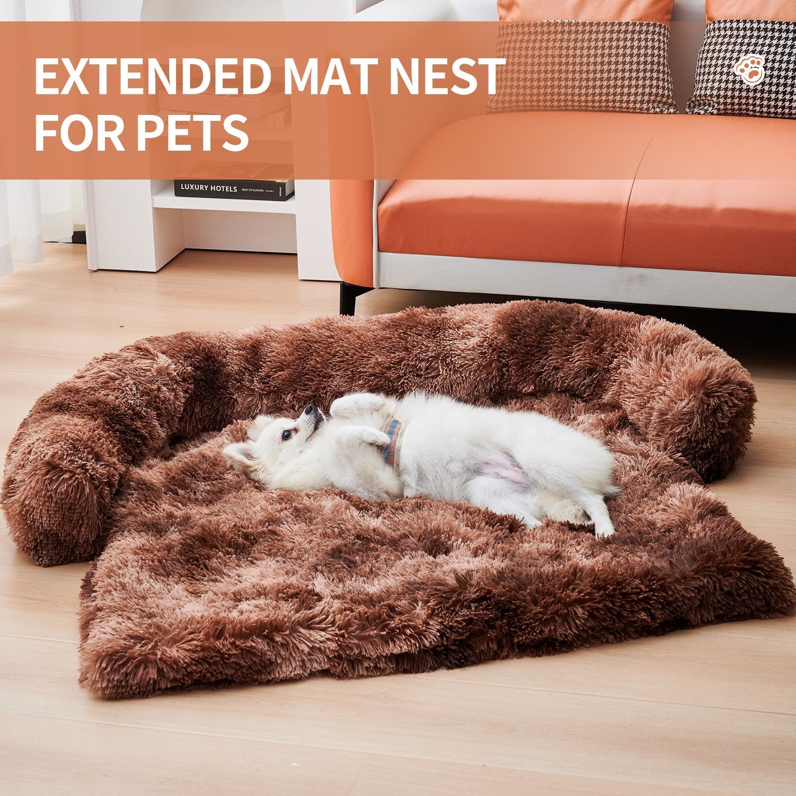 JMT-291530 Cozy Plush Dog Bed with Removable Washable Cover for Medium to Large Dogs and Cats