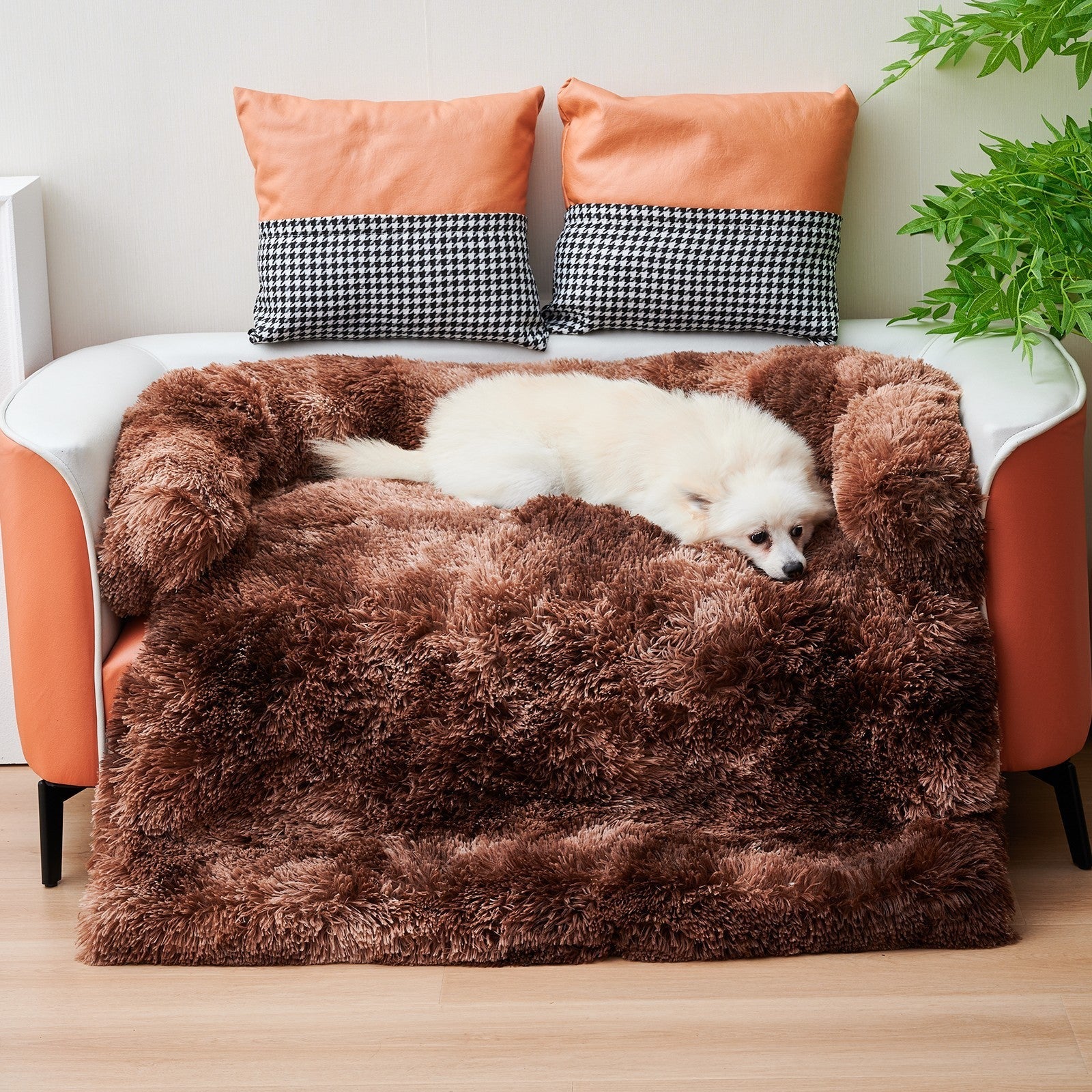 JMT-291530 Cozy Plush Dog Bed with Removable Washable Cover for Medium to Large Dogs and Cats
