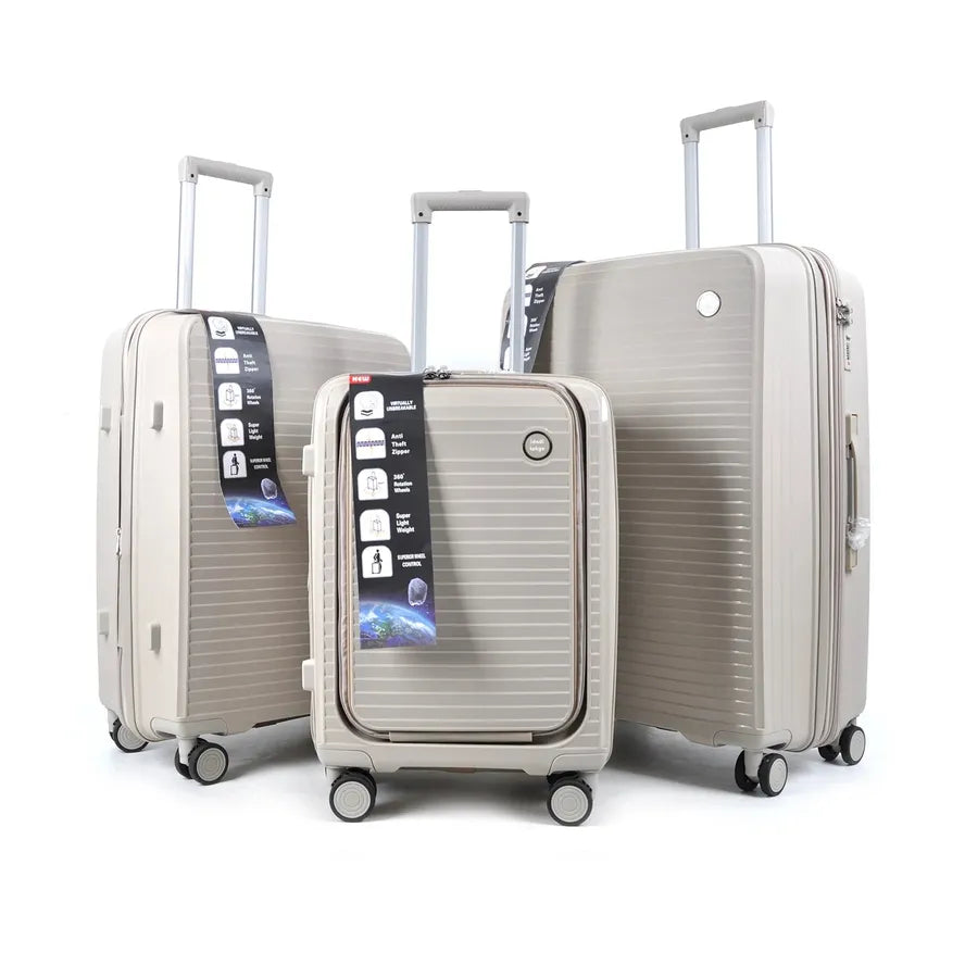 JMT-291658 Large-Capacity Scratch-Resistant PP Trolley Suitcase