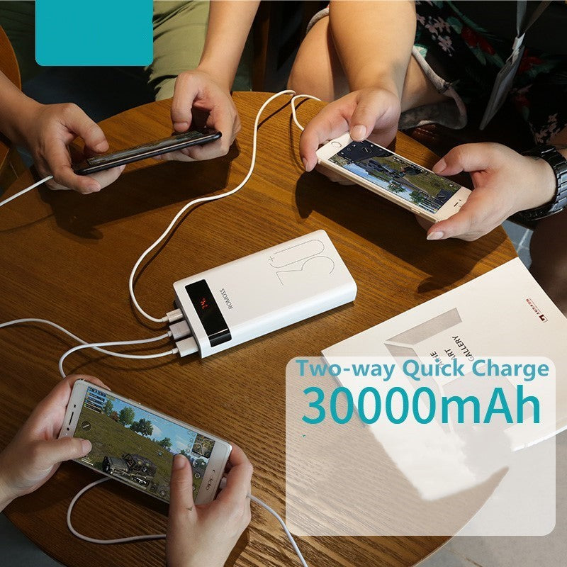 JMT-291722 30000mAh Polymer Lithium Ion Power Bank with Digital Display and Multi-USB Output