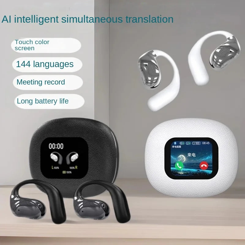 JMT-291722 AI Translation Wireless Headset with ANC Noise Reduction and Ultra-long Battery Life