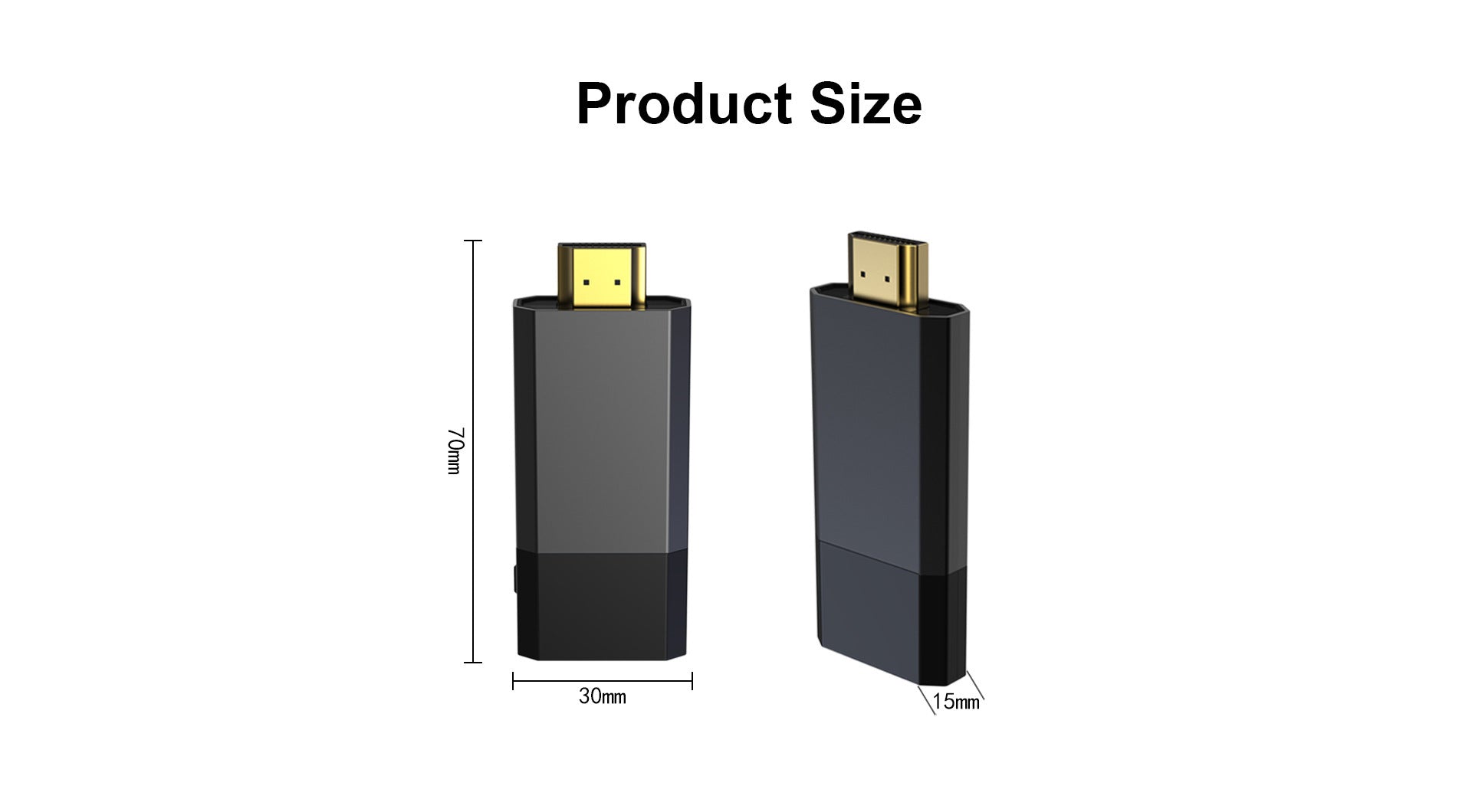JMT-291722 C8 Wireless HDMI Device with Screen - Aluminum Alloy, 1920x1080 Resolution, Multiple Audio & Video Format Support