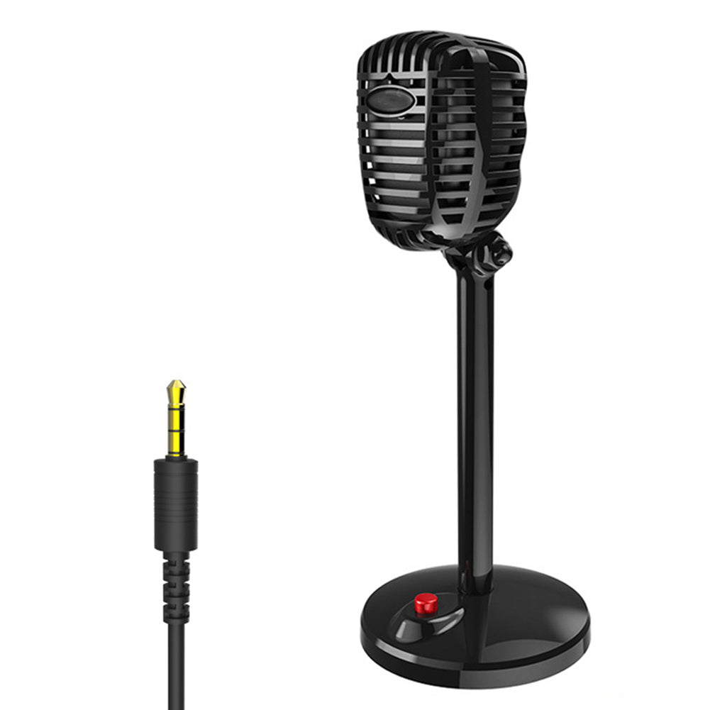 JMT-291722 Dual-Channel Home Karaoke Microphone – 3.5mm & USB Versions, Omnidirectional with Noise Reduction, Ideal for Recording and Live Performances