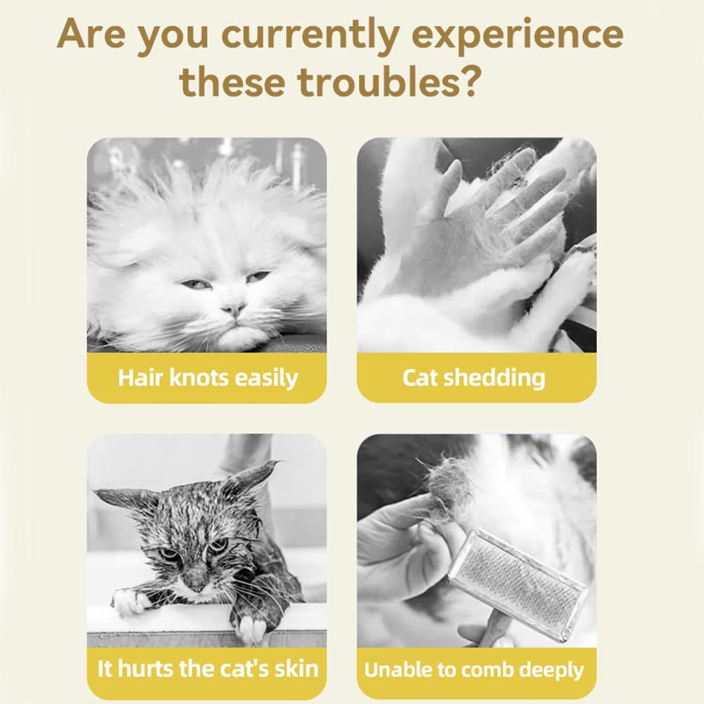 JMT-291786 Rechargeable 3-in-1 Cat Steaming Brush for Hair Removal and Massage, Silicone Design for Cats and Dogs