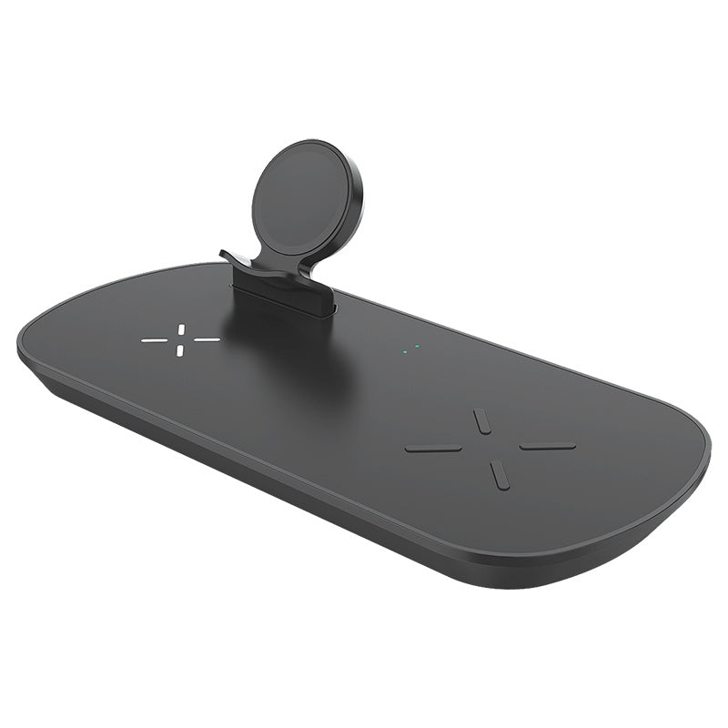 JMT-292042 3-in-1 Fast Wireless Charger for Galaxy Watch, AirPods, and Qi-Compatible Devices