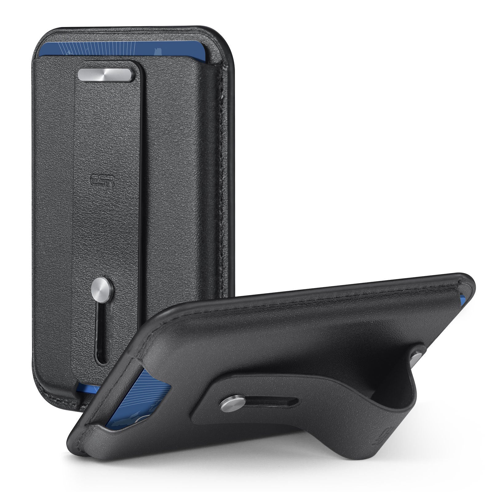 JMT-292234 Magnetic Card Holder Stand - Midnight Black & Sugar Brown Options Available