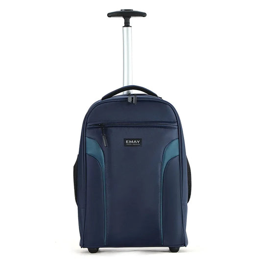 JMT-292426 18 Inch Travel Trolley Laptop Backpack with Wheels for Men - Custom Logo Outdoor Fabric