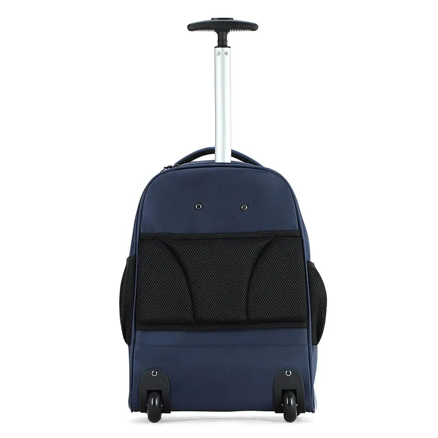 JMT-292426 18 Inch Travel Trolley Laptop Backpack with Wheels for Men - Custom Logo Outdoor Fabric