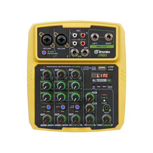 JMT-292874 Compact 6-Channel USB Mini Mixer with Bluetooth and Reverberation for Home Recording