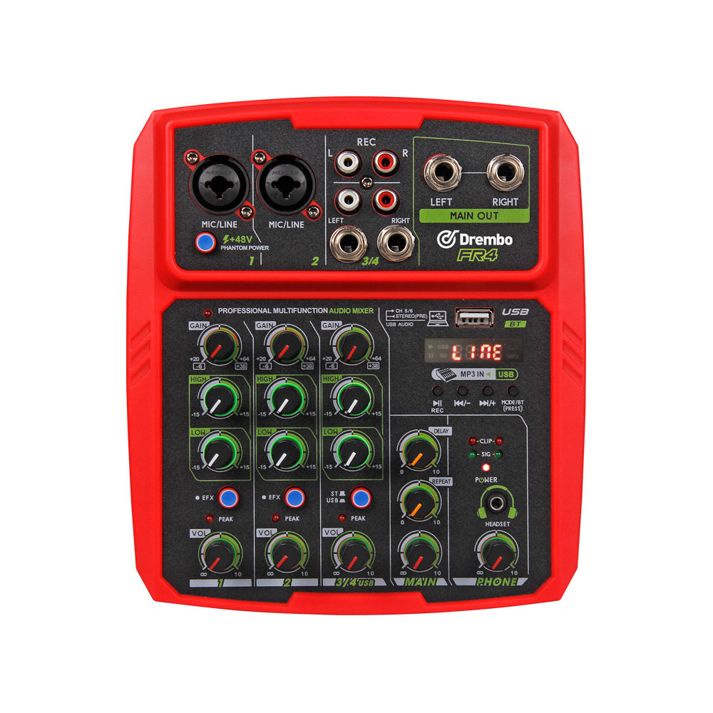 JMT-292874 Compact 6-Channel USB Mini Mixer with Bluetooth and Reverberation for Home Recording