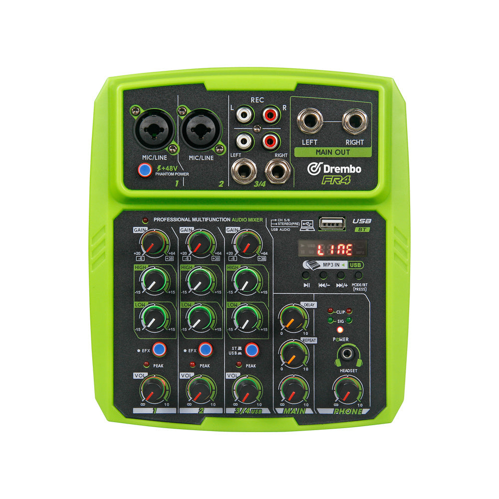 JMT-292874 Compact 6-Channel USB Mini Mixer with Bluetooth and Reverberation for Home Recording