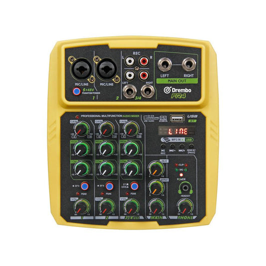 JMT-292874 Compact 6-Channel USB Mini Mixer with Bluetooth and Reverberation for Home Recording