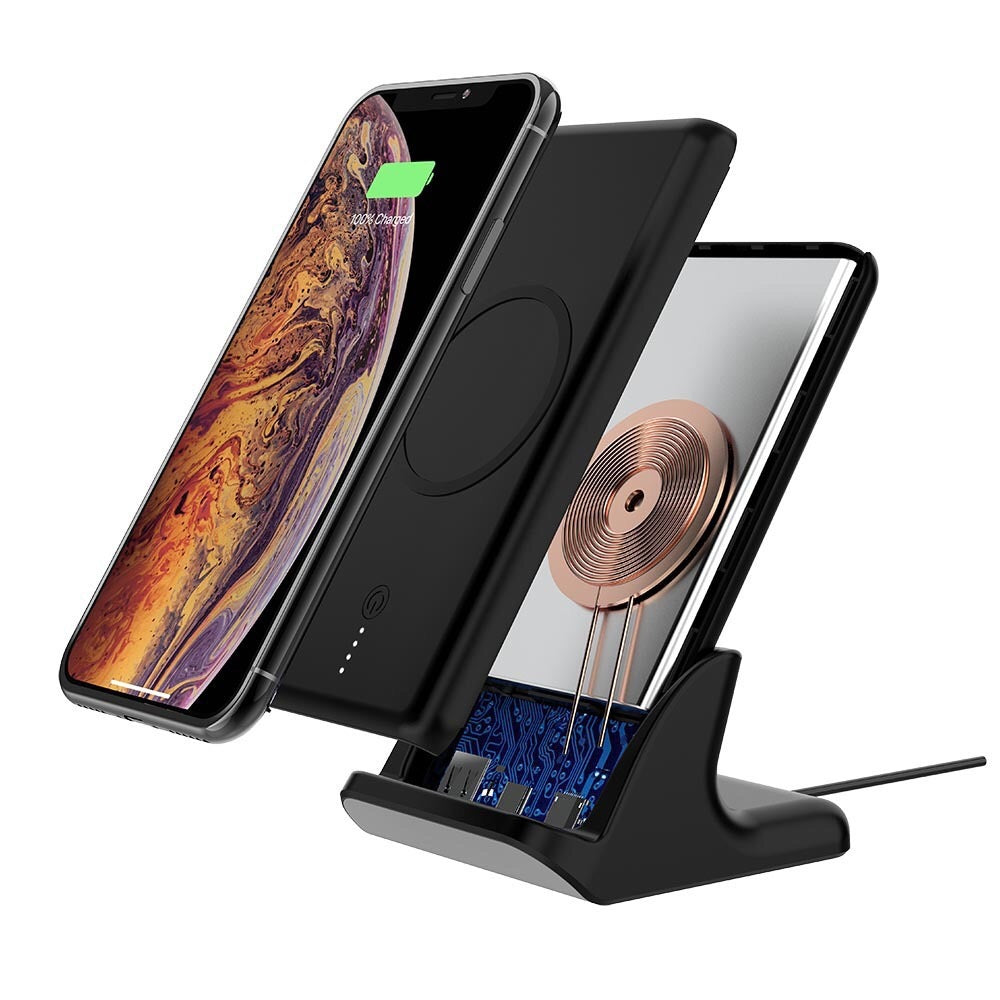 JMT-292874 Ultra-Thin Wireless Power Bank with 2100mA Capacity