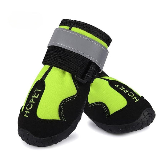 JMT-293322 Waterproof Reflective Dog Shoes with Kick-Resistant Design - Non-Slip Rubber, Available in Multiple Colors and Sizes