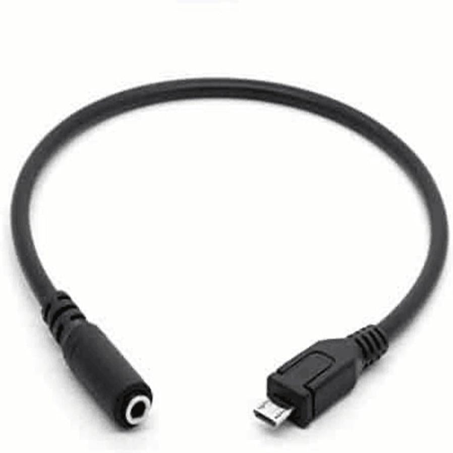 JMT-294026 Mobile Phone Charging and Audio Cable Conversion Interface - 30cm, Black