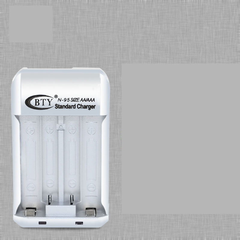 JMT-294538 Dual Slot Battery Charger for 1.2V Rechargeable Batteries, 100V-240V Input, Compact Design