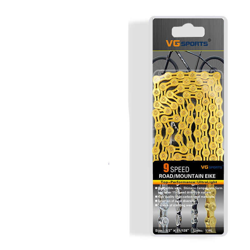 JMT-294538 Golden Colorful Hollow Variable Speed Road Bike Chain