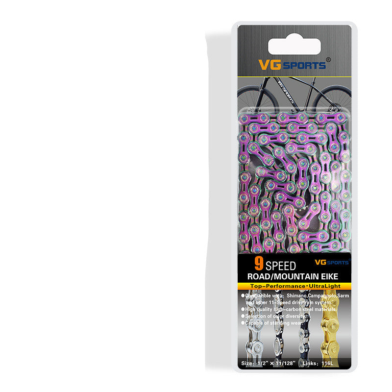 JMT-294538 Golden Colorful Hollow Variable Speed Road Bike Chain