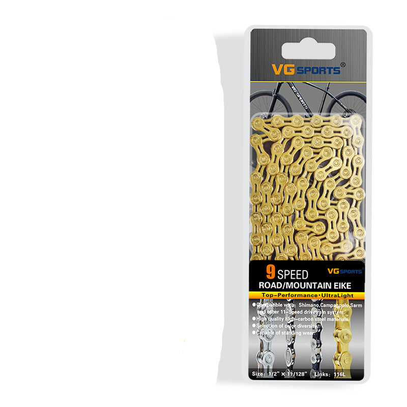 JMT-294538 Golden Colorful Hollow Variable Speed Road Bike Chain