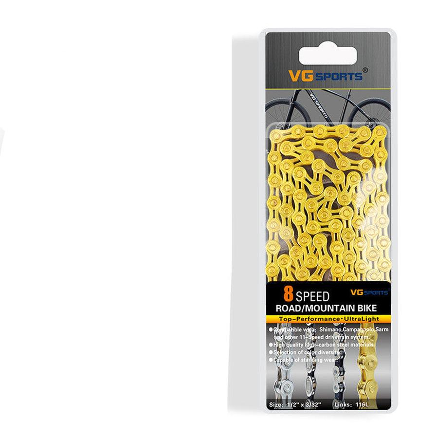 JMT-294538 Golden Colorful Hollow Variable Speed Road Bike Chain