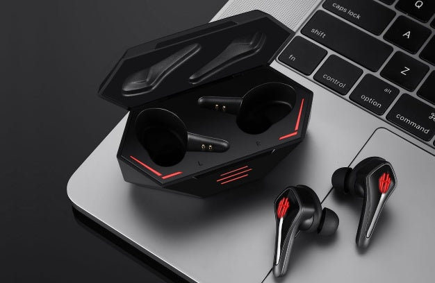 JMT-294666 Red Magic TWS Wireless Gaming Earbuds - Bluetooth 5.0, IPX5 Waterproof, In-Ear Design, 50m Range, Black