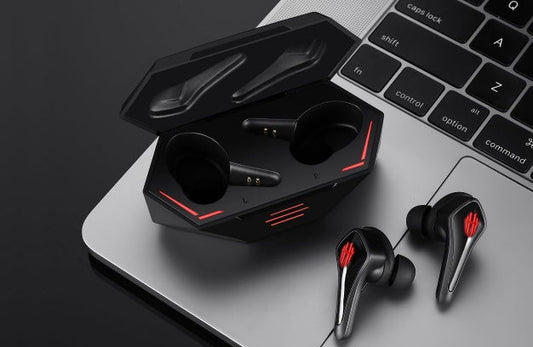 JMT-294666 Red Magic TWS Wireless Gaming Earbuds - Bluetooth 5.0, IPX5 Waterproof, In-Ear Design, 50m Range, Black